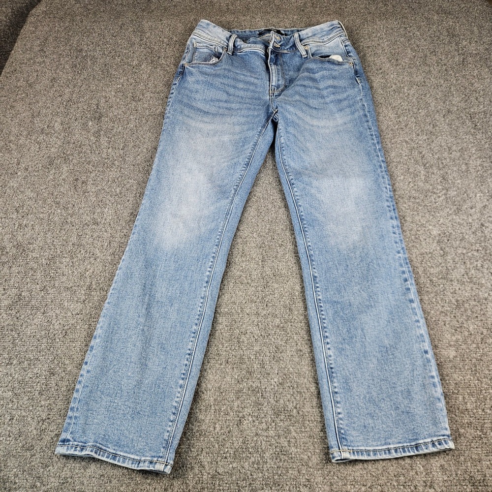Hudson Los Angeles Straight Leg Light Wash Blue‎ Denim Jeans Womens Size 8